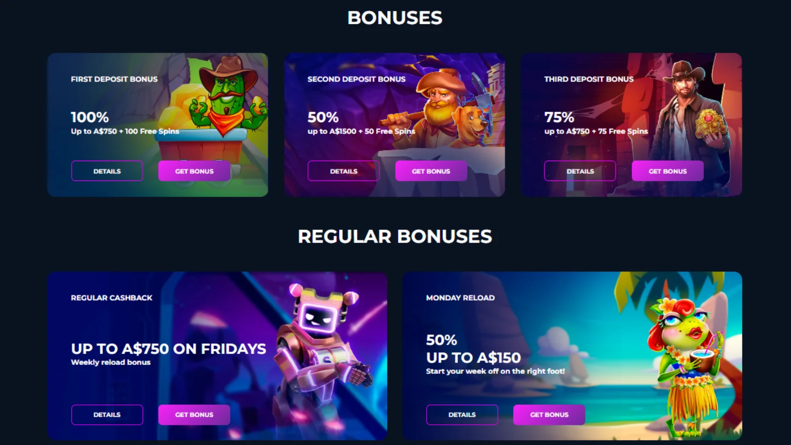 Slots Gallery Bonuses